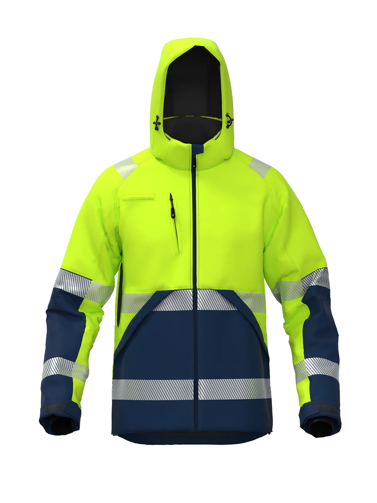 Zimska jakna iz softshella VALENCIA Hi-vis Class 2 – pogled 6