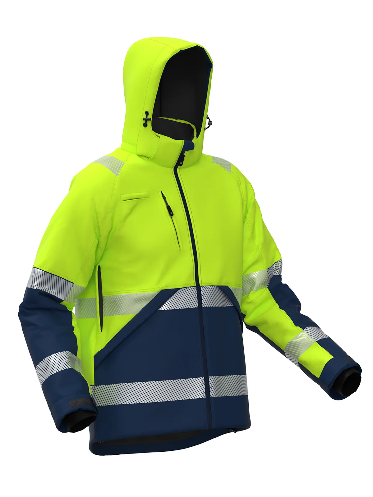 Zimska jakna iz softshella VALENCIA Hi-vis Class 2 – pogled 7