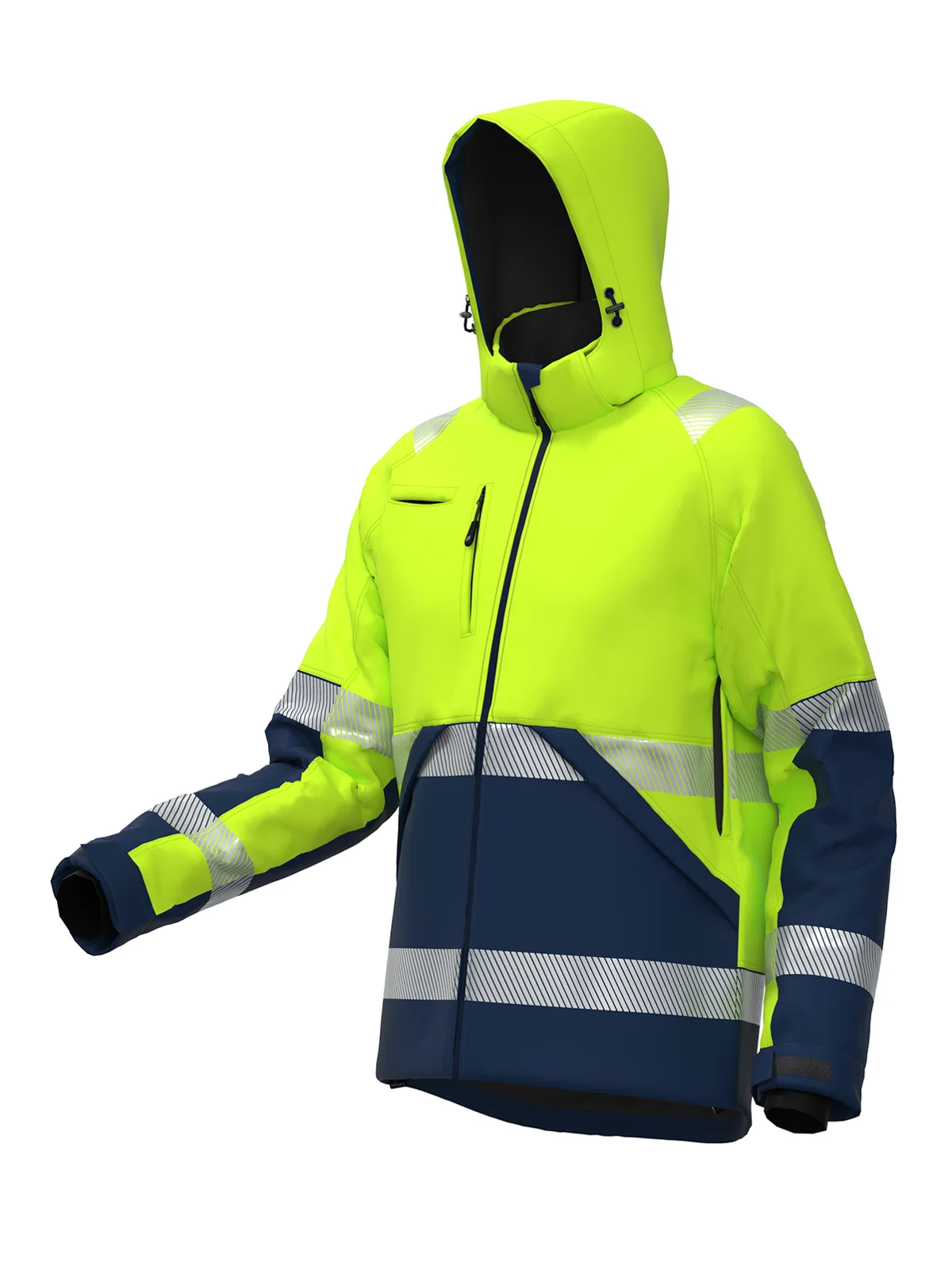 Zimska jakna iz softshella VALENCIA Hi-vis Class 2 – pogled 8