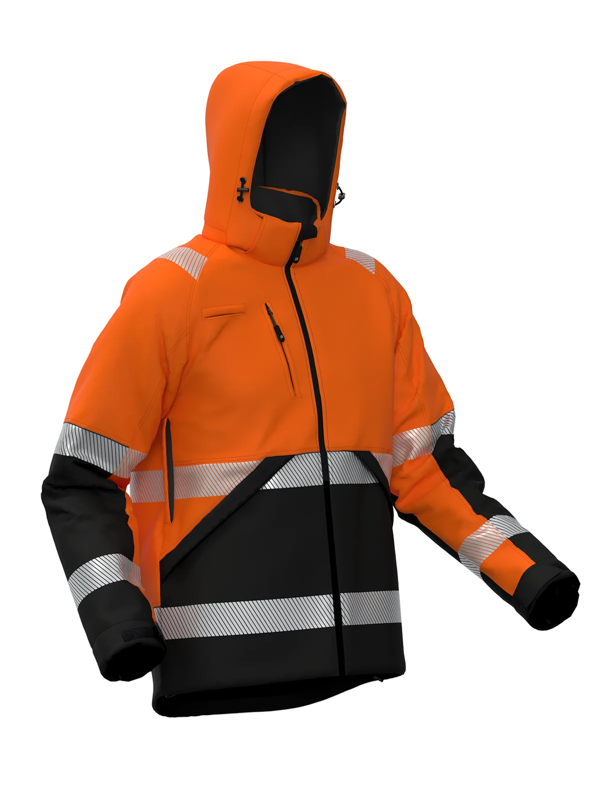 Zimska jakna iz softshella VALENCIA Hi-vis Class 2 – pogled 12