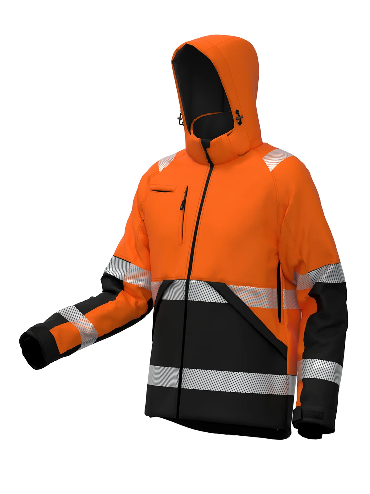 Zimska jakna iz softshella VALENCIA Hi-vis Class 2 – pogled 13