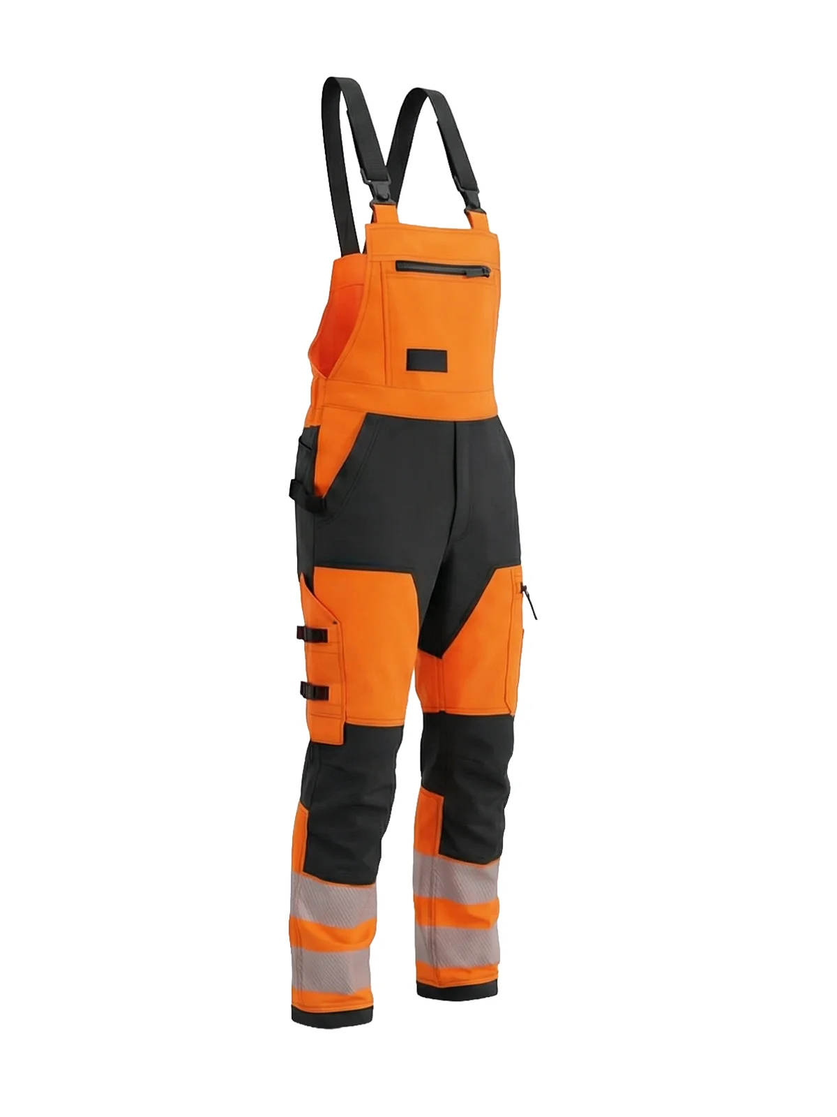 Hlače z naramnicami z elastičnimi detajli MASHUP Hi-vis Class 2 – pogled 6