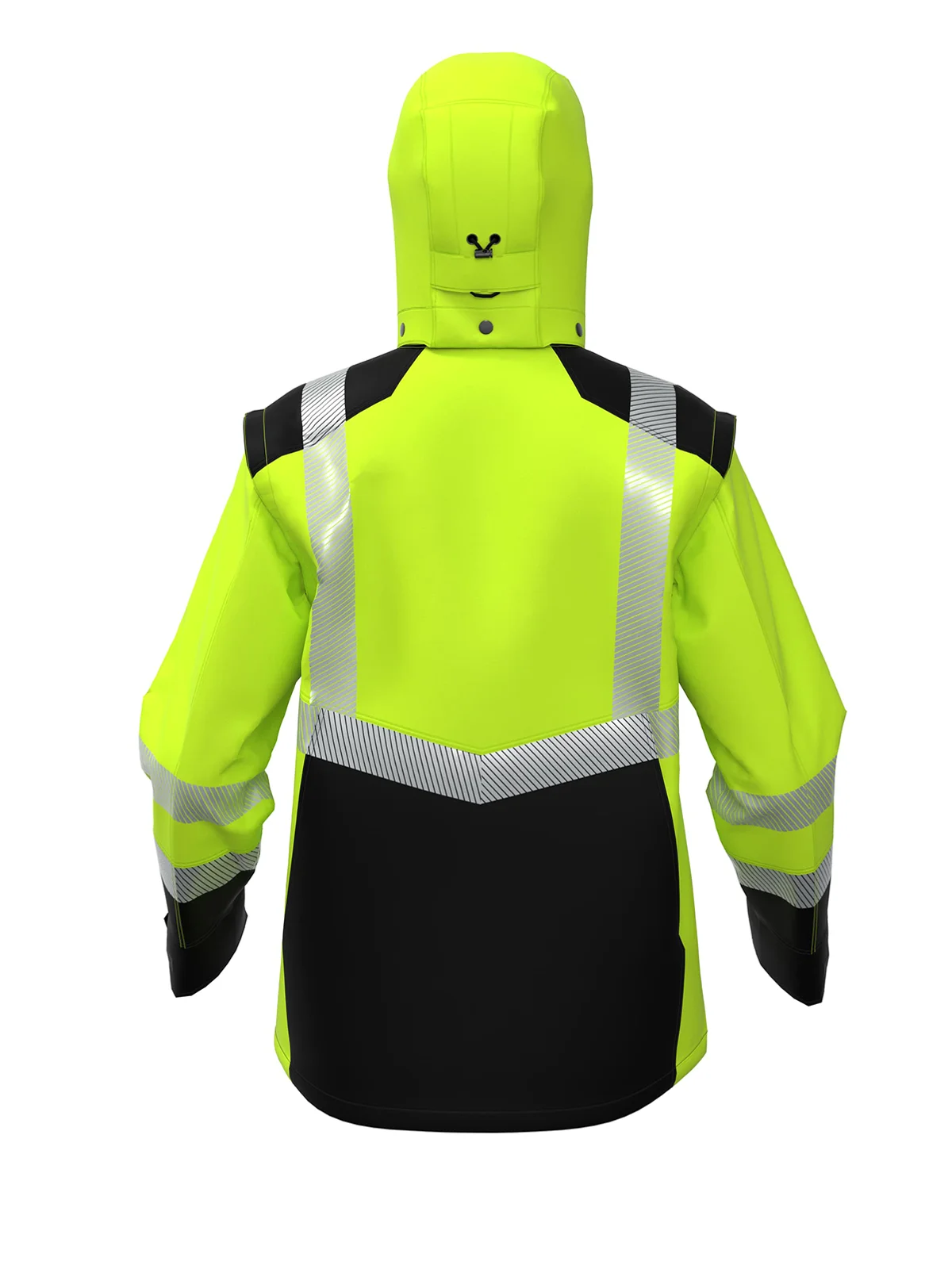 Jakna iz softshella s snemljivimi rokavi TRANSFORMER Hi-vis Class 2 – pogled 4