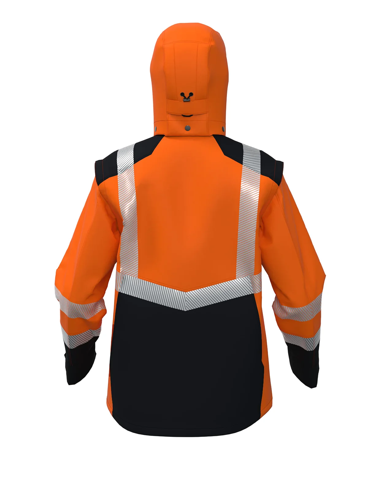 Jakna iz softshella s snemljivimi rokavi TRANSFORMER Hi-vis Class 2 – pogled 9