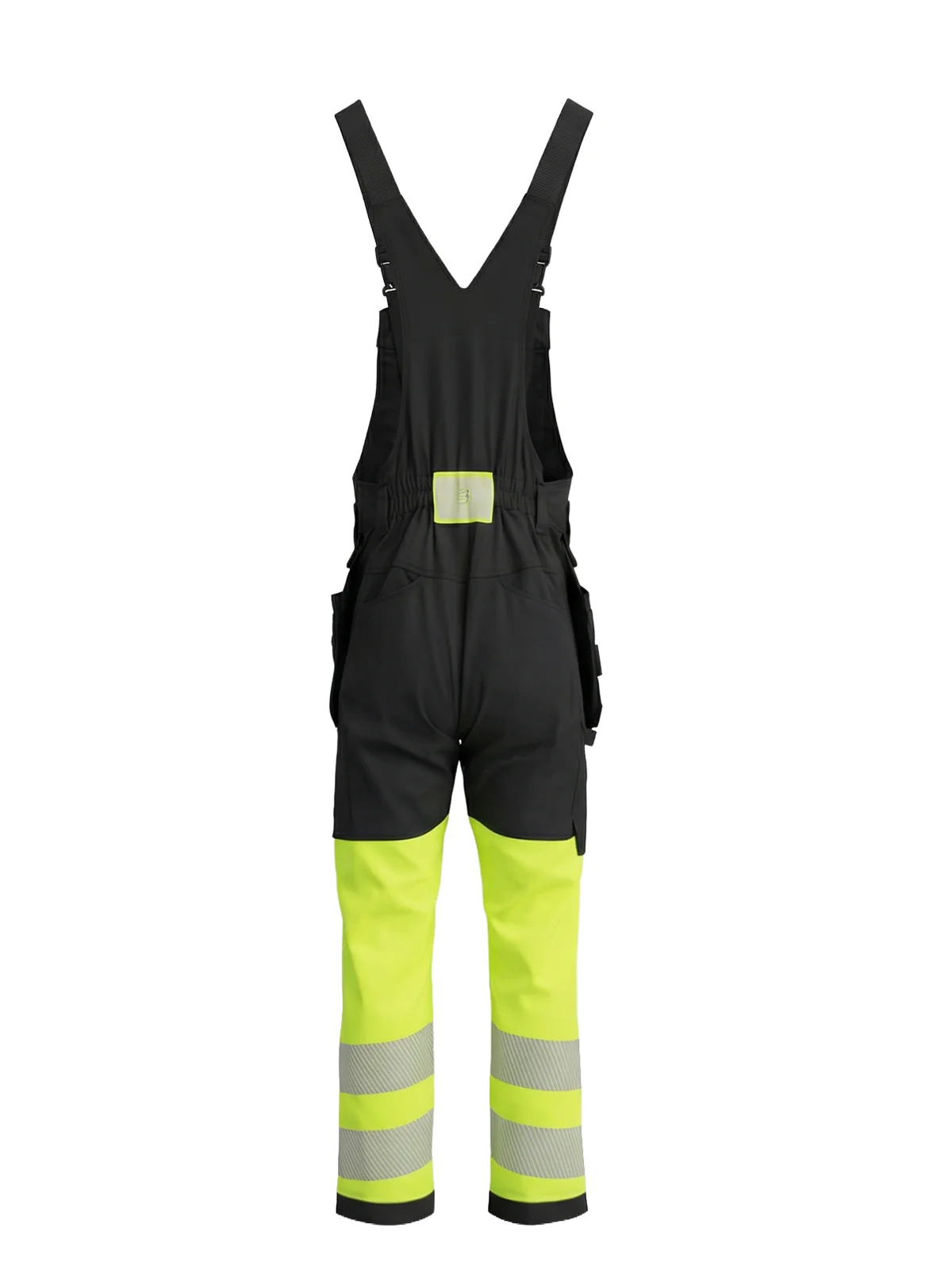 Raztegljive bombažne hlače z naramnicami COMBO Hi-vis Class 1 – pogled 4