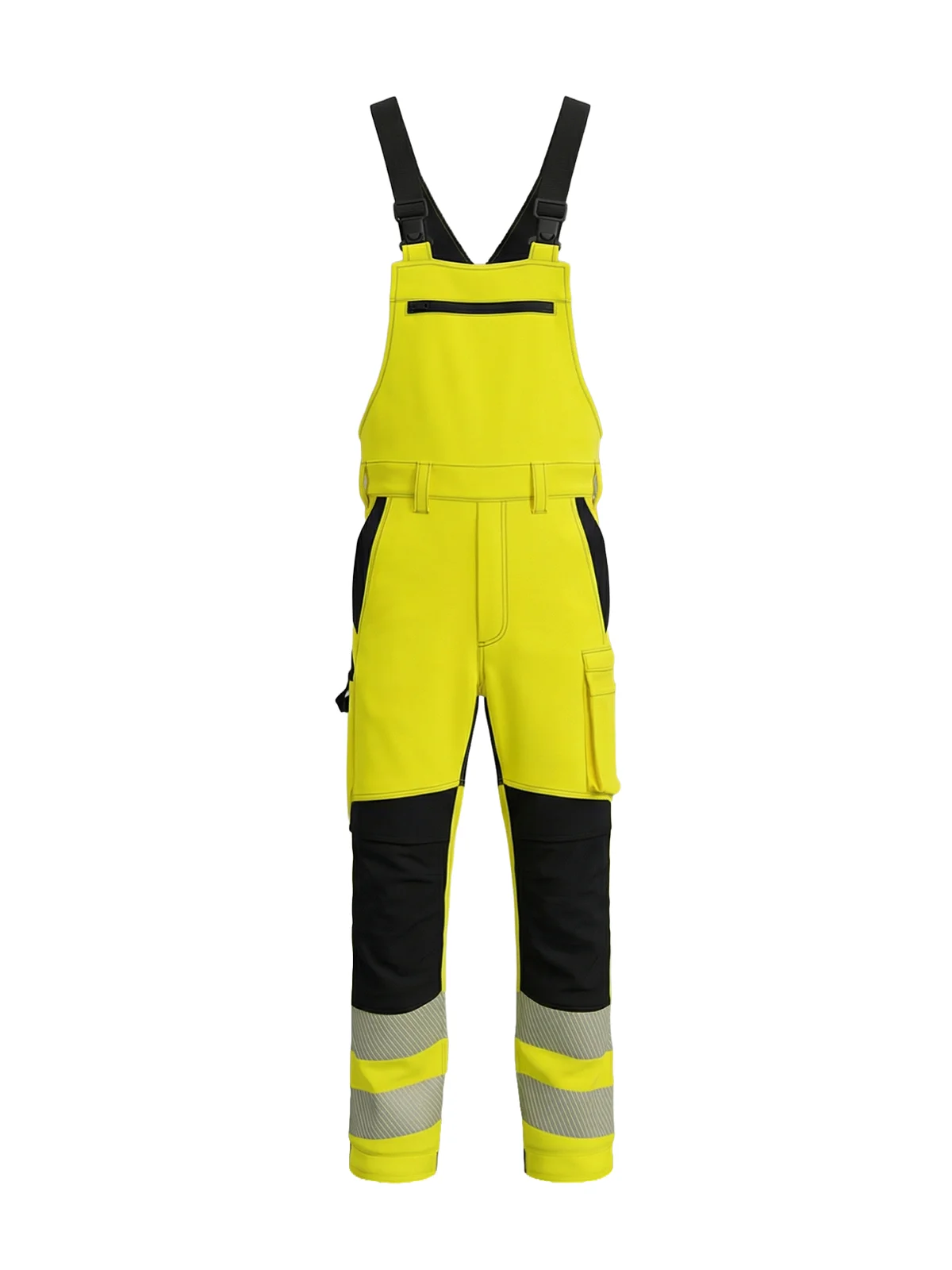Raztegljive hlače z naramnicami z bombažem COMBO Hi-vis Class 2 – pogled 1