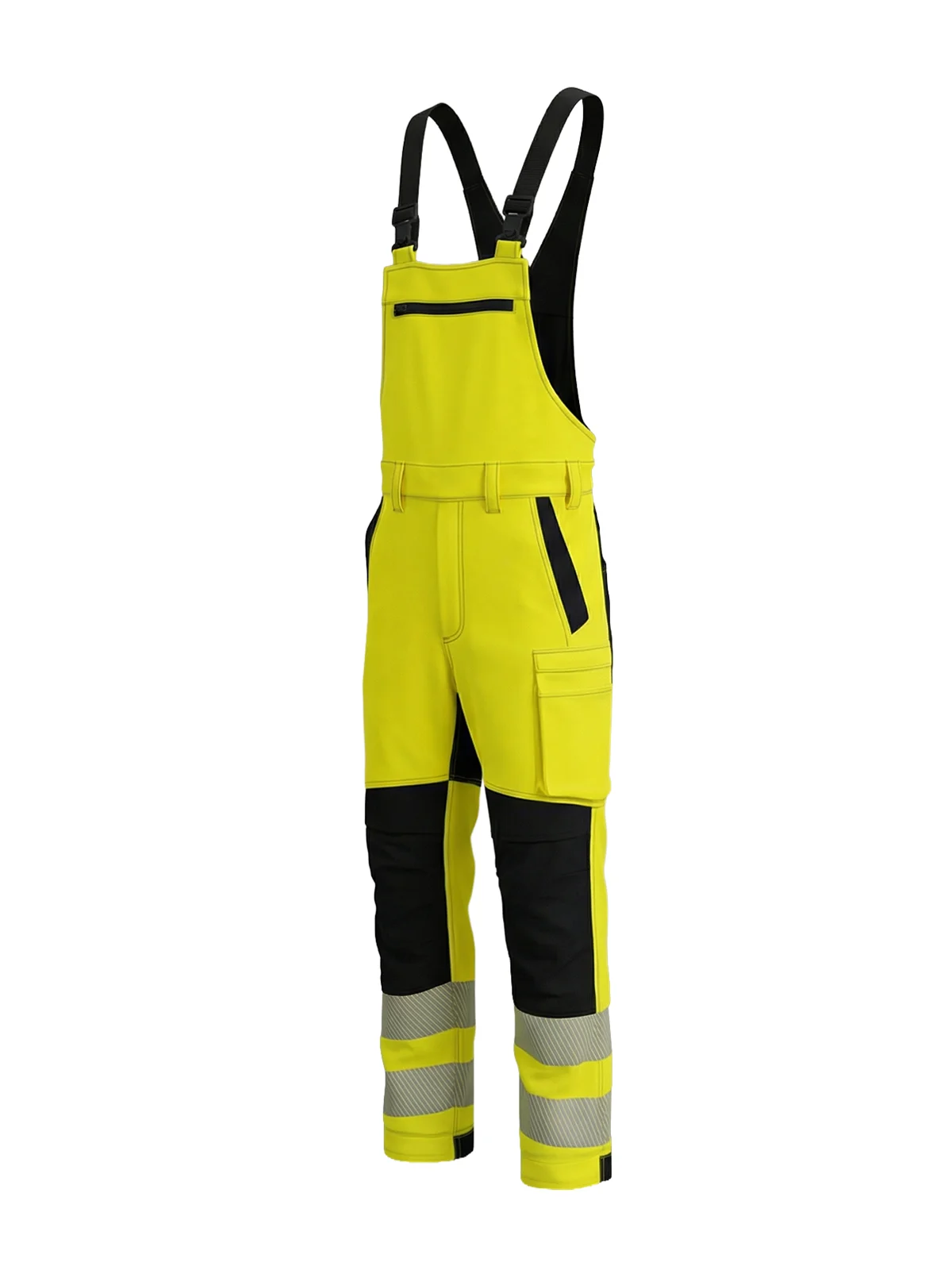 Raztegljive hlače z naramnicami z bombažem COMBO Hi-vis Class 2 – pogled 2