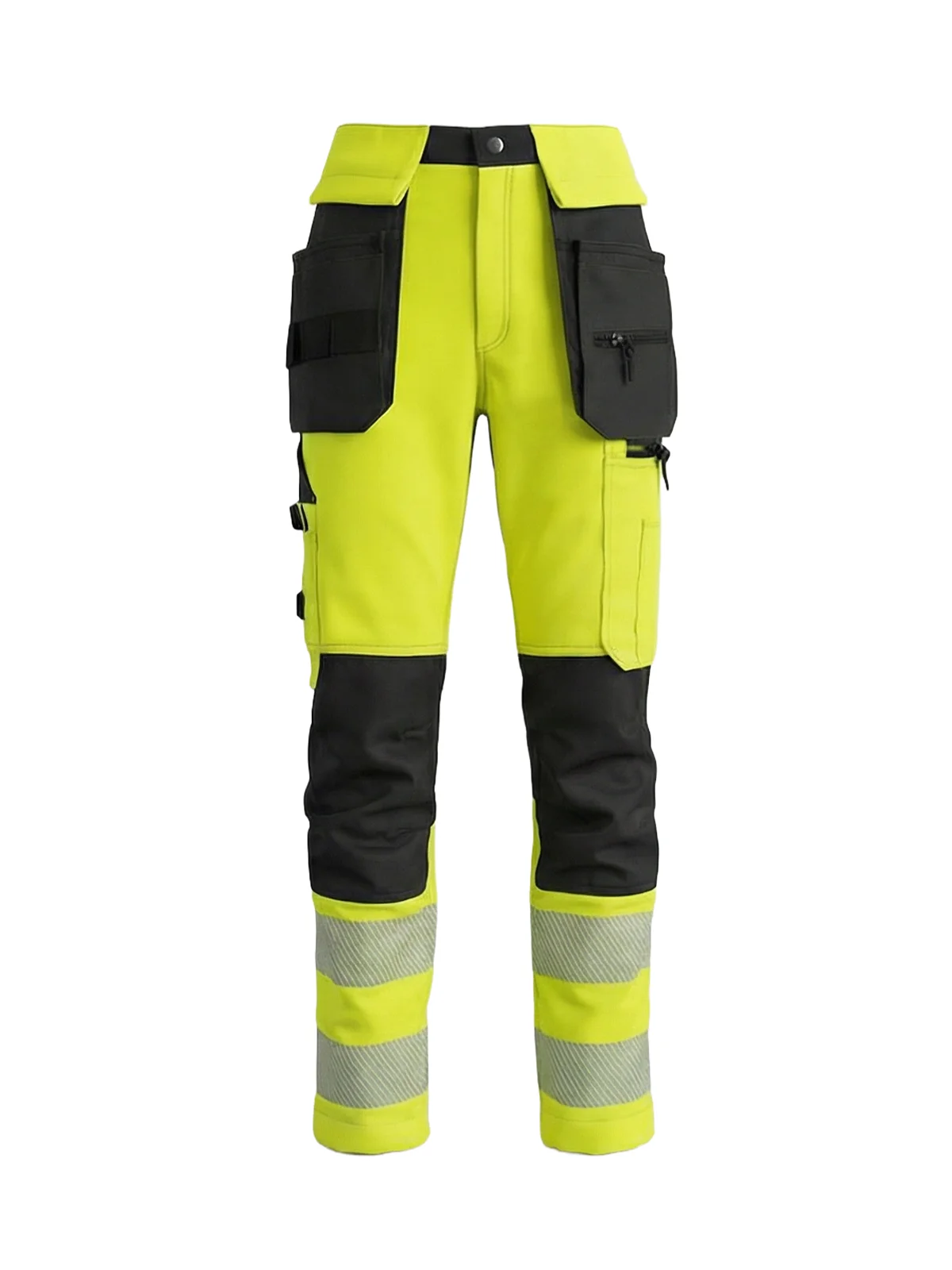 Hlače z elastičnimi detajli MASHUP PLUS Hi-vis Class 2 – pogled 1